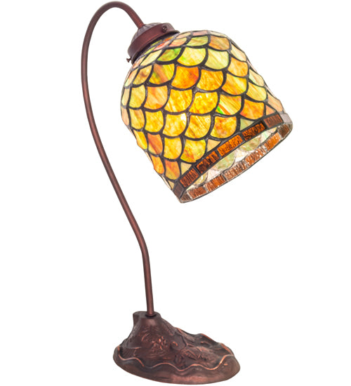 Meyda Tiffany Lighting 247788 Acorn One Light Desk Lamp Lamp Bronze / Dark