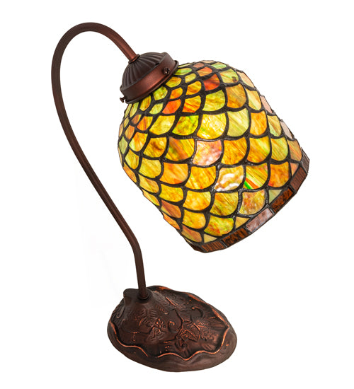 Meyda Tiffany Lighting 247788 Acorn One Light Desk Lamp Lamp Bronze / Dark