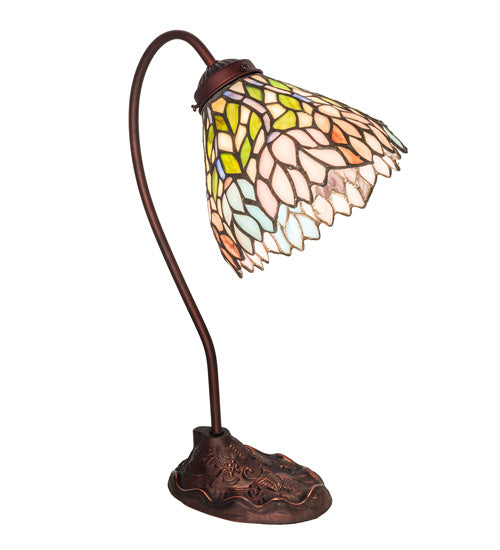 Meyda Tiffany Lighting 247791 Wisteria One Light Desk Lamp Lamp Bronze / Dark