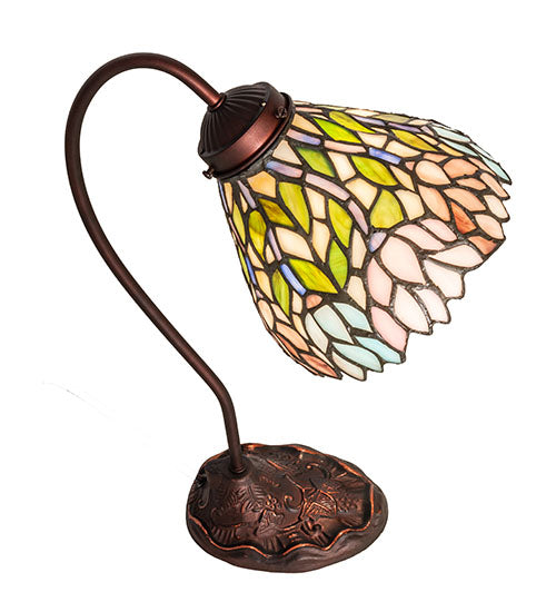 Meyda Tiffany Lighting 247791 Wisteria One Light Desk Lamp Lamp Bronze / Dark