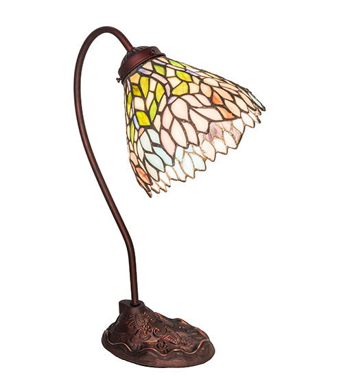 Meyda Tiffany Lighting 247791 Wisteria One Light Desk Lamp Lamp Bronze / Dark