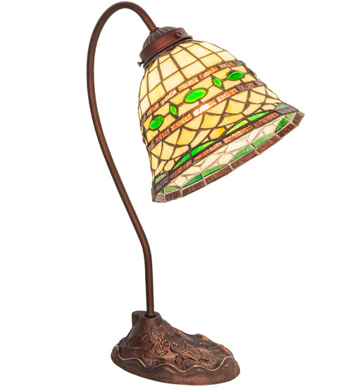 Meyda Tiffany Lighting 247792 Tiffany Roman One Light Desk Lamp Lamp Bronze / Dark