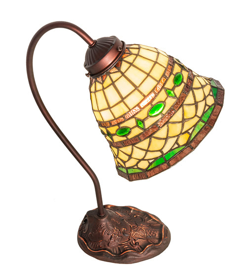 Meyda Tiffany Lighting 247792 Tiffany Roman One Light Desk Lamp Lamp Bronze / Dark