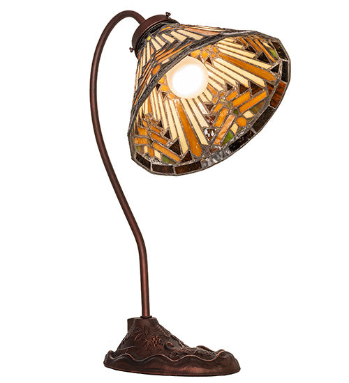 Meyda Tiffany Lighting 247794 Nuevo Mission One Light Desk Lamp Lamp Bronze / Dark