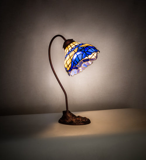 Meyda Tiffany Lighting 247795 Baroque One Light Desk Lamp Lamp Bronze / Dark