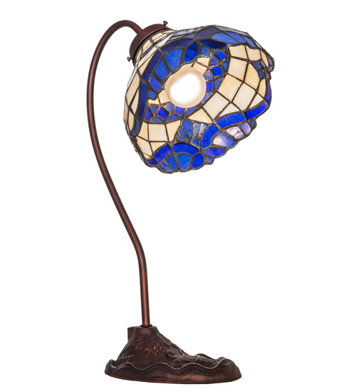 Meyda Tiffany Lighting 247795 Baroque One Light Desk Lamp Lamp Bronze / Dark