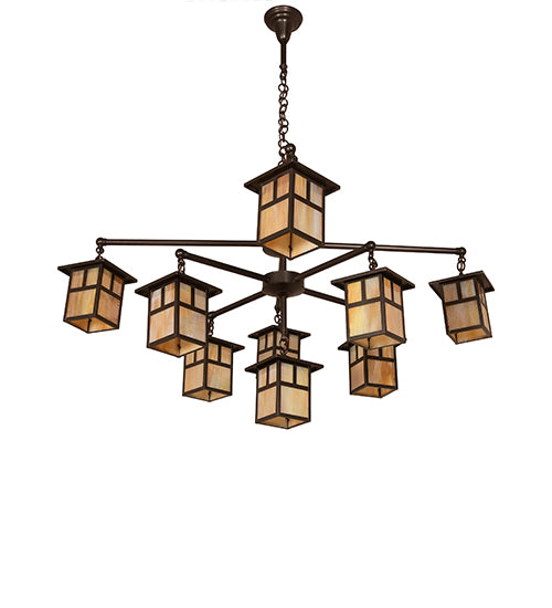 Meyda Tiffany Hyde Park 247801 Chandelier Light - Craftsman Brown