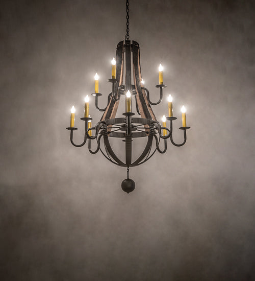 Meyda Tiffany Barrel Stave 247815 Chandelier Light - Wrought Iron