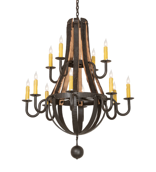 Meyda Tiffany Barrel Stave 247815 Chandelier Light - Wrought Iron