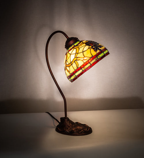 Meyda Tiffany Lighting 247825 Pinecone One Light Desk Lamp Lamp Bronze / Dark