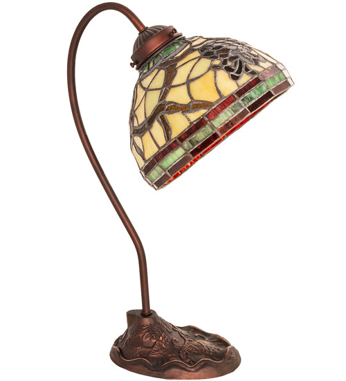 Meyda Tiffany Lighting 247825 Pinecone One Light Desk Lamp Lamp Bronze / Dark