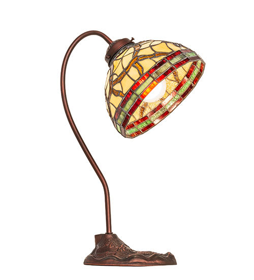 Meyda Tiffany Lighting 247825 Pinecone One Light Desk Lamp Lamp Bronze / Dark