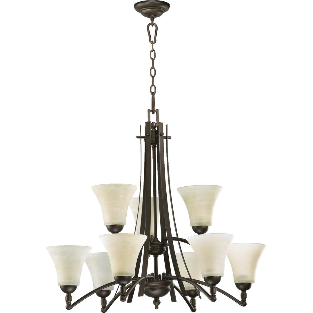 Quorum Aspen 6177-9-86 Chandelier Light - Oiled Bronze