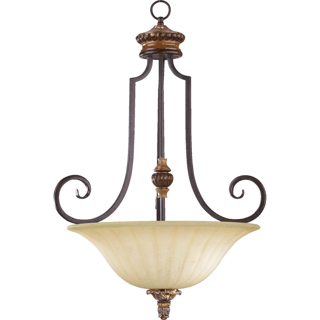 Quorum Capella 8101-3-44 Pendant Light - Toasted Sienna With Golden Fawn