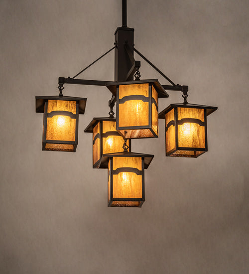 Meyda Tiffany Seneca 248516 Chandelier Light - Craftsman Brown