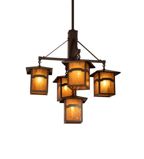 Meyda Tiffany Seneca 248516 Chandelier Light - Craftsman Brown