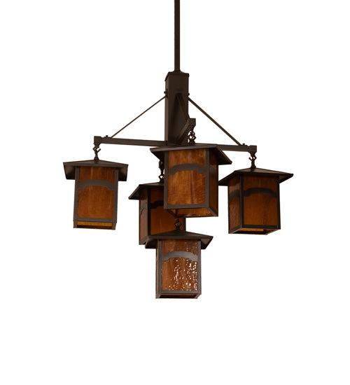 Meyda Tiffany Seneca 248516 Chandelier Light - Craftsman Brown