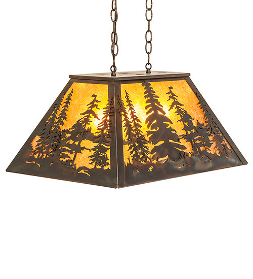 Meyda Tiffany Tall Pines 248521 Pendant Light - Antique Copper, Burnished