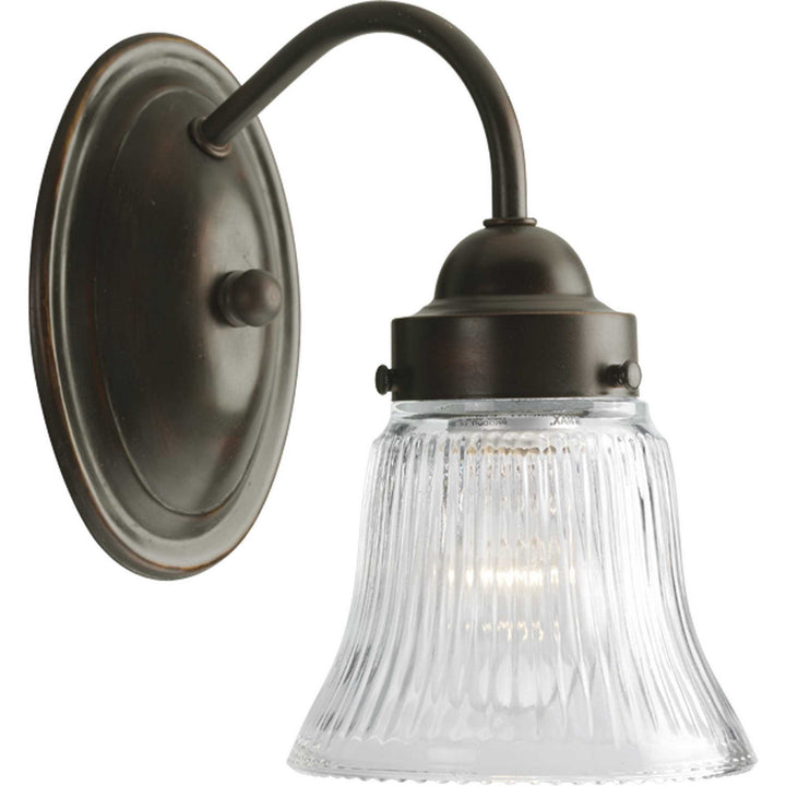 Progress Economy Fluted Glass P3287-20 Wall Light - Antique Bronze