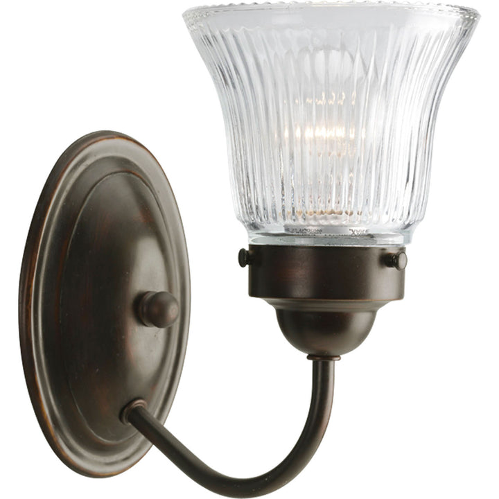 Progress Economy Fluted Glass P3287-20 Wall Light - Antique Bronze