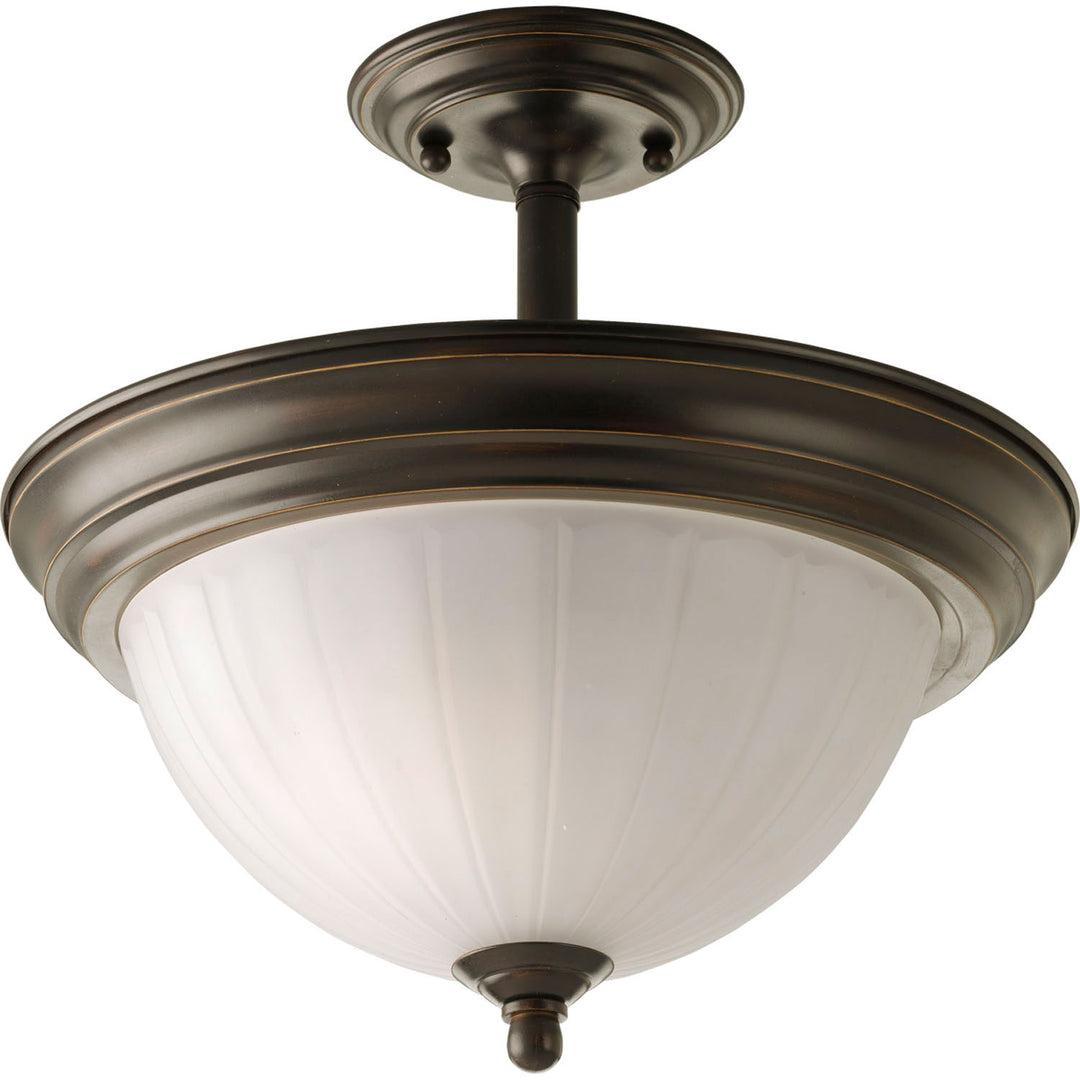 Progress Melon Glass P3876-20 Ceiling Light - Antique Bronze