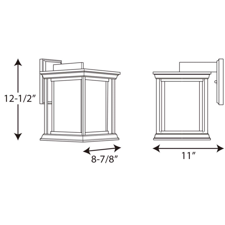 Progress Lighting P5611-31 Endicott One Light Wall Lantern Outdoor Black
