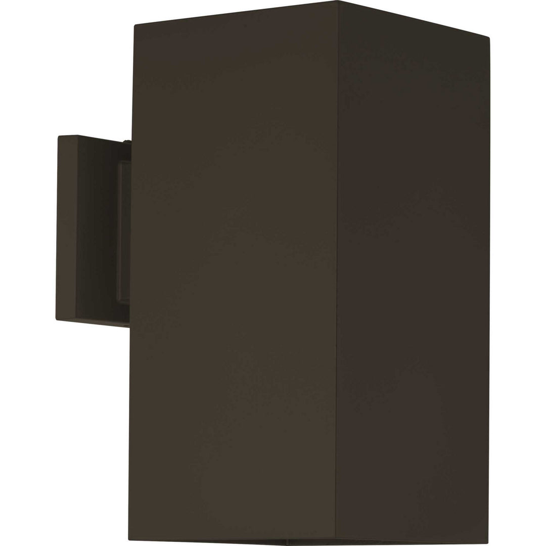 Progress Lighting P5643-20 Square One Light Wall Lantern Outdoor Bronze / Dark