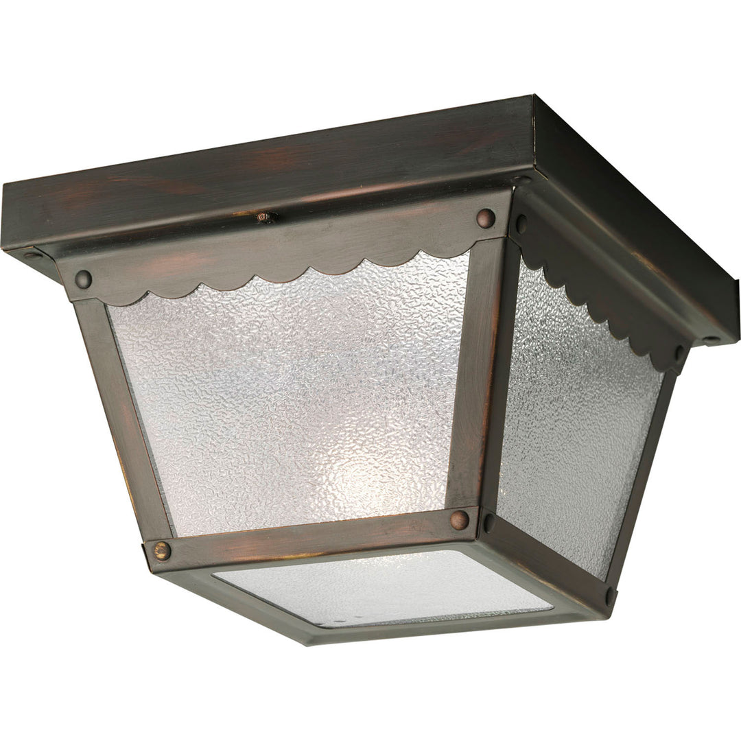 Progress Lighting P5727-20 Ceiling Mount One Light Outdoor Flush Mount Outdoor Bronze / Dark