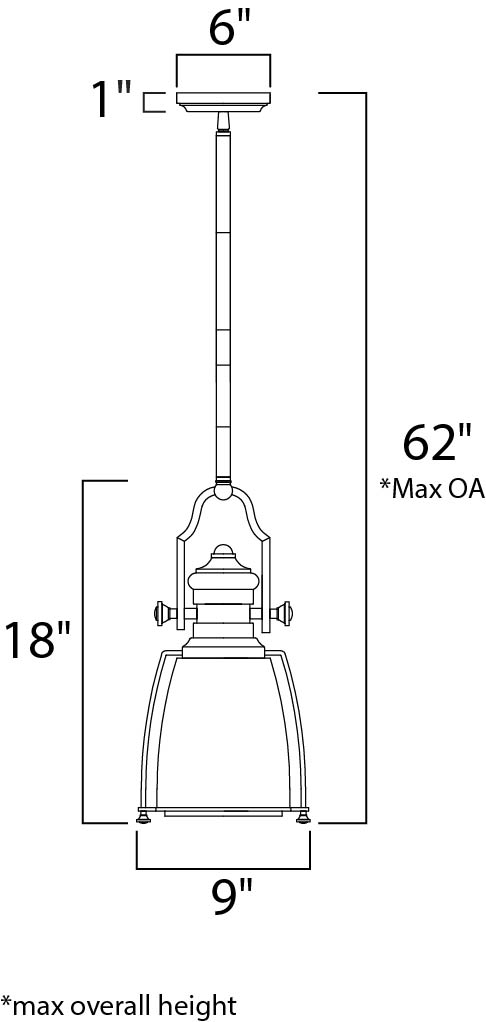 Maxim Hi-Bay 25002CLBZ Pendant Light - Bronze