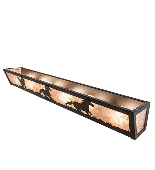 Meyda Tiffany Running Horses 250531 Bath Vanity Light 6 in. wide - Oil Rubbed Bronze