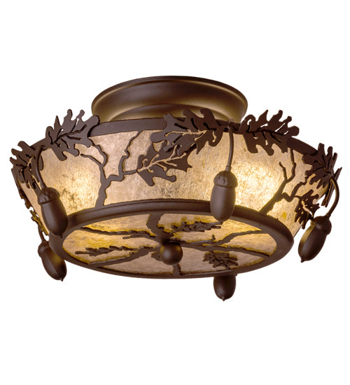 Meyda Tiffany Oak Leaf & Acorn 250665 Ceiling Light - Oil Rubbed Bronze