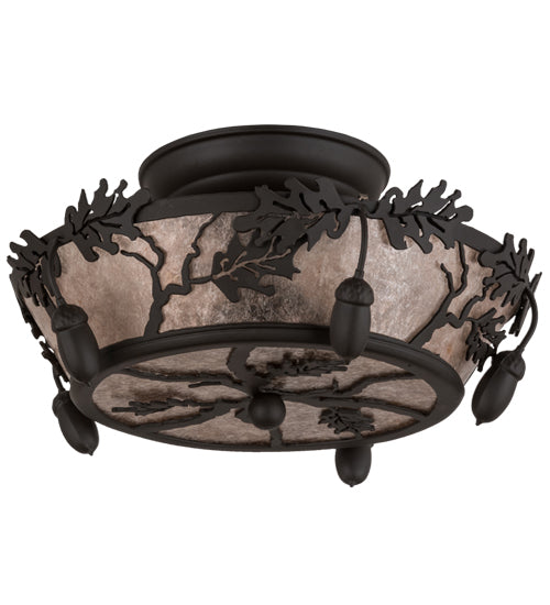 Meyda Tiffany Oak Leaf & Acorn 250665 Ceiling Light - Oil Rubbed Bronze