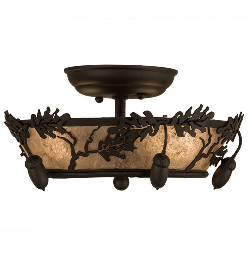 Meyda Tiffany Oak Leaf & Acorn 250665 Ceiling Light - Oil Rubbed Bronze