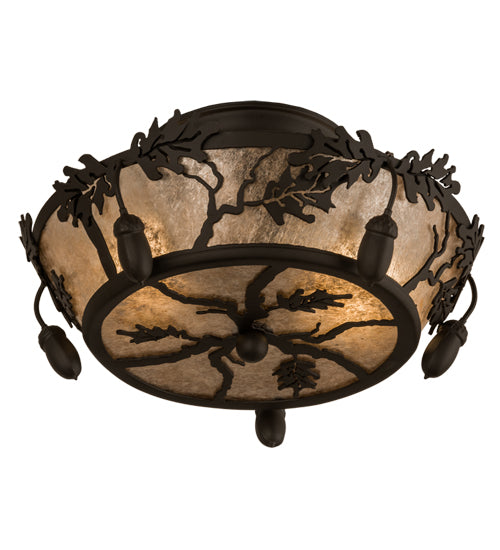 Meyda Tiffany Oak Leaf & Acorn 250665 Ceiling Light - Oil Rubbed Bronze