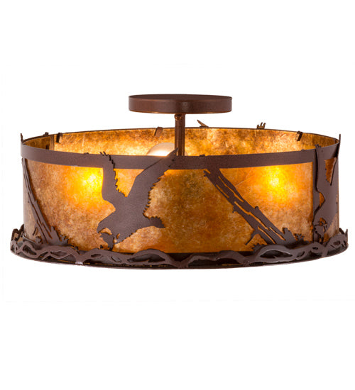 Meyda Tiffany Strike Of The Eagle 250694 Ceiling Light - Red Rust