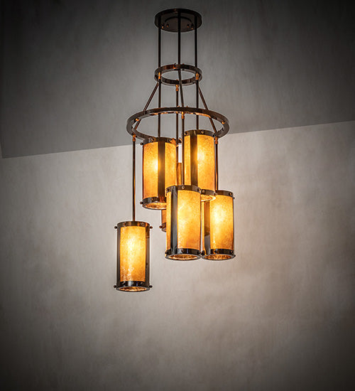 Meyda Tiffany Cartier 250768 Chandelier Light - Transparent Copper,Burnished