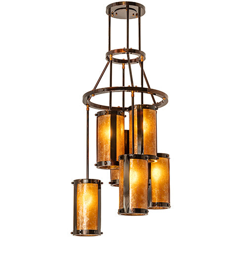 Meyda Tiffany Cartier 250768 Chandelier Light - Transparent Copper,Burnished