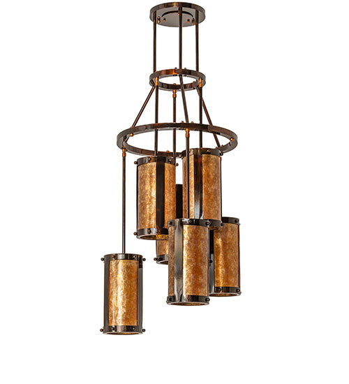 Meyda Tiffany Cartier 250768 Chandelier Light - Transparent Copper,Burnished