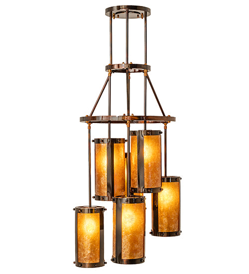 Meyda Tiffany Cartier 250768 Chandelier Light - Transparent Copper,Burnished