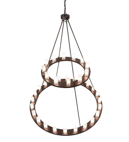 Meyda Tiffany Loxley 250828 Chandelier Light - Mahogany Bronze