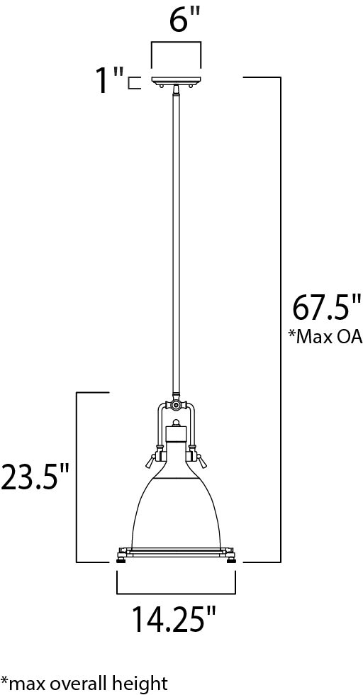 Maxim Hi-Bay 25104FTBZ Pendant Light - Bronze