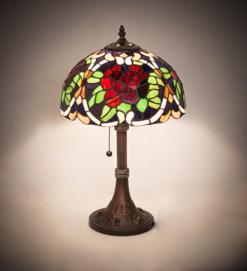 Meyda Tiffany Lighting 251062 Renaissance Rose One Light Table Lamp Lamp Bronze / Dark