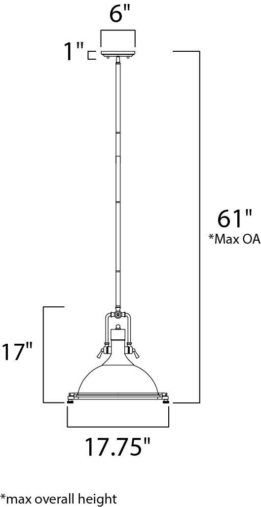 Maxim Hi-Bay 25109FTBZ Pendant Light - Bronze
