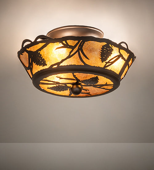 Meyda Tiffany Whispering Pines 251163 Ceiling Light - Oil Rubbed Bronze