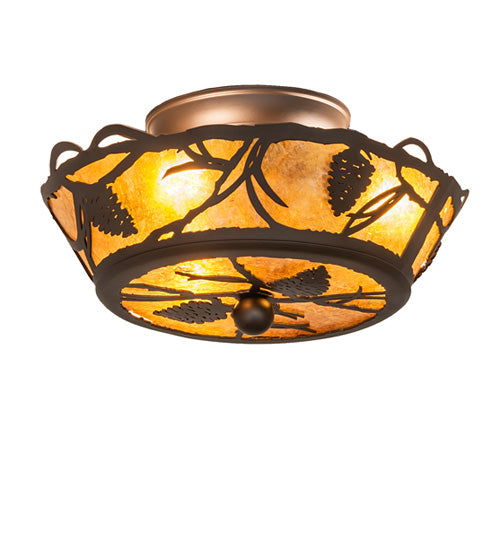 Meyda Tiffany Whispering Pines 251163 Ceiling Light - Oil Rubbed Bronze