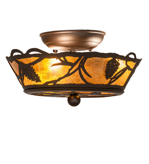 Meyda Tiffany Whispering Pines 251163 Ceiling Light - Oil Rubbed Bronze