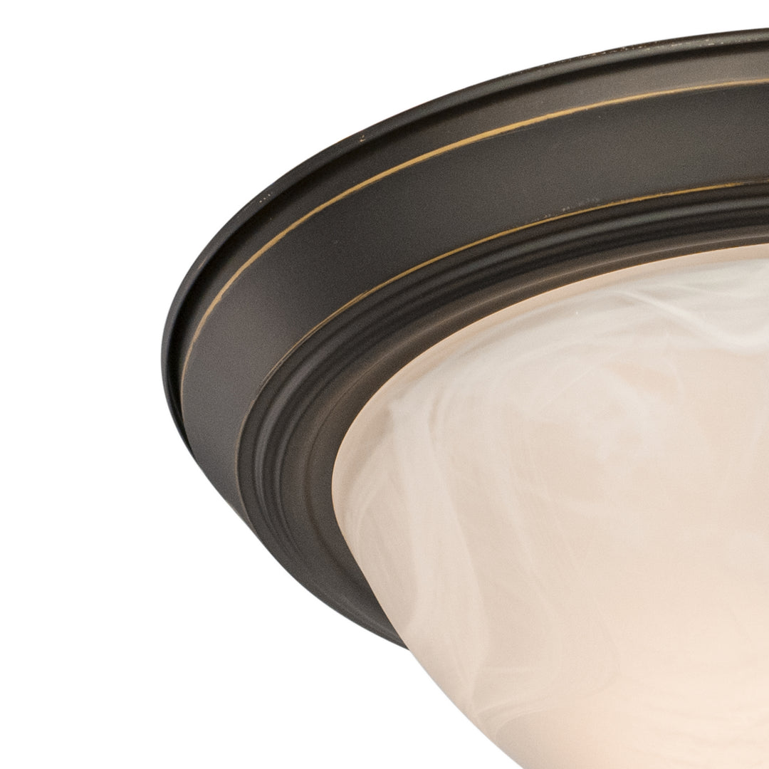 Vaxcel Lighting CC45313OR Builder Twin Packs Two Light Flush Mount Utility Light Bronze / Dark