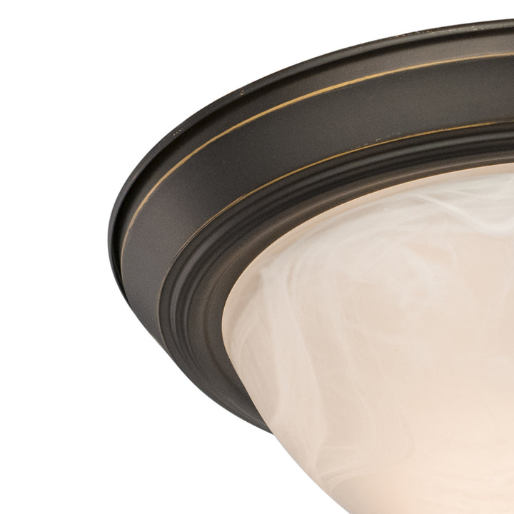 Vaxcel Lighting CC45313OR Builder Twin Packs Two Light Flush Mount Utility Light Bronze / Dark