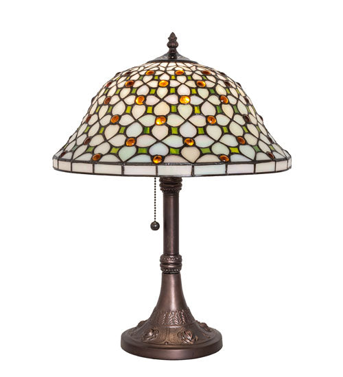 Meyda Tiffany Lighting 251312 Diamond & Jewel One Light Table Lamp Lamp Bronze / Dark