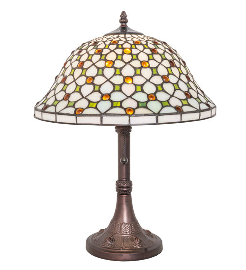 Meyda Tiffany Lighting 251312 Diamond & Jewel One Light Table Lamp Lamp Bronze / Dark